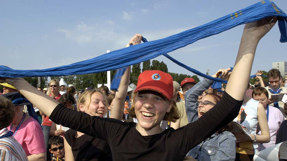 Fröhliche Stimmung auf einem Kirchentag – leider ein Archivbild