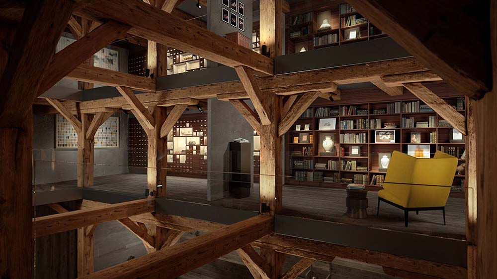 So soll es im Kornspeicher nach dem Umbau zum Kolumbarium aussehen