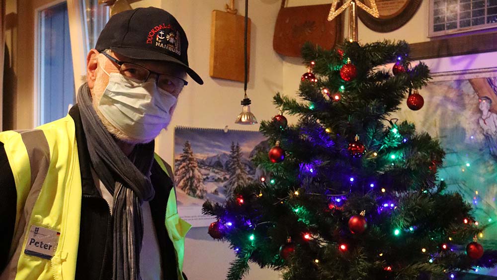 Wenigstens ein bisschen Weihnachtsstimmung im Duckdalben bei Peter Breucker