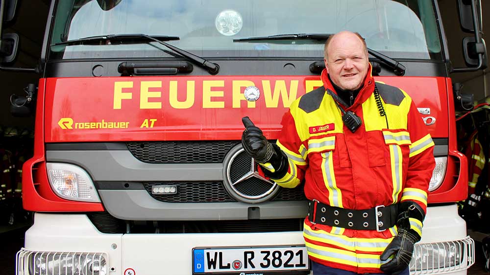 Auch bei der Feuerwehr engagiert sich Dirk Jäger
