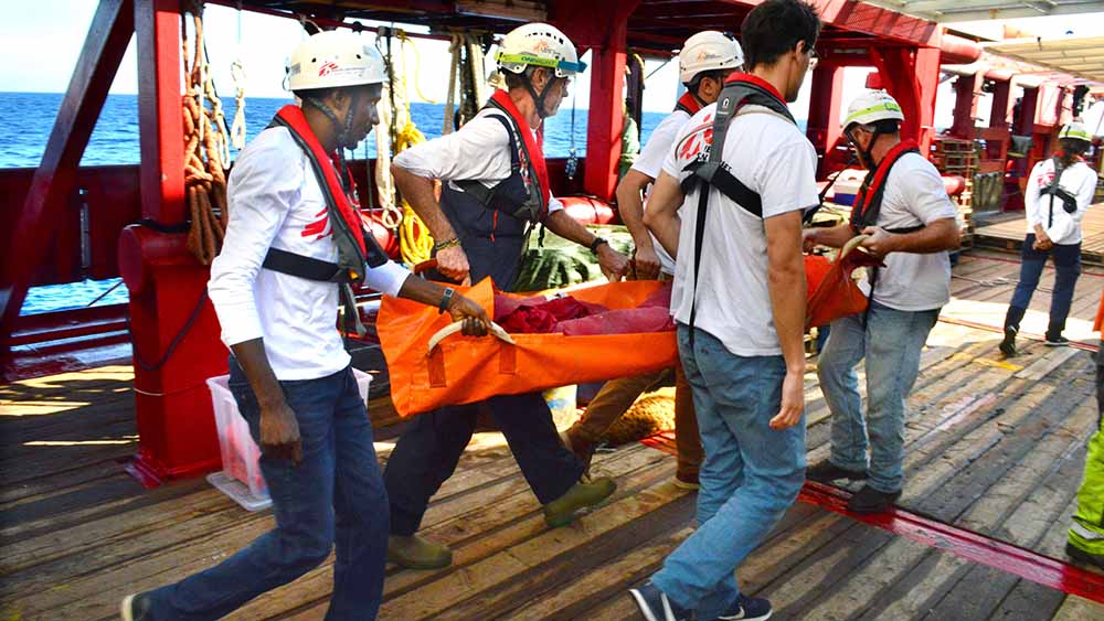 Die "Ocean Viking" bei einem Einsatz im Mittelmeer im November 2019