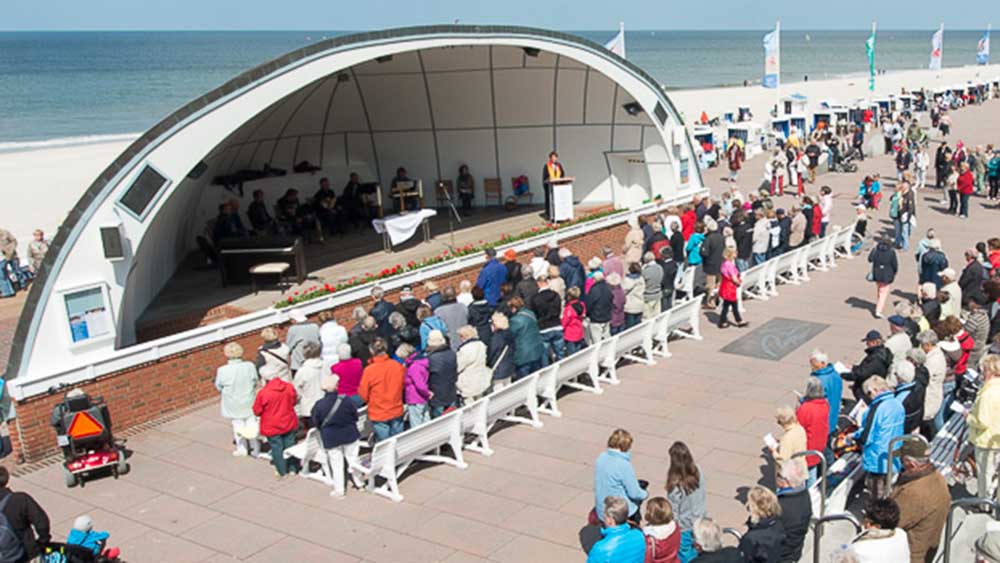 Gottesdienste an der Westerländer Strandmuschel mit Kollekten für Partnergemeinden mussten im vergangenen Jahr ausfallen