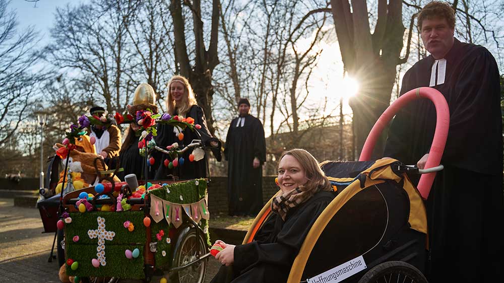 Bunt und lustig: Die Pop-Up-Church will den Menschen Hoffnung weitergeben