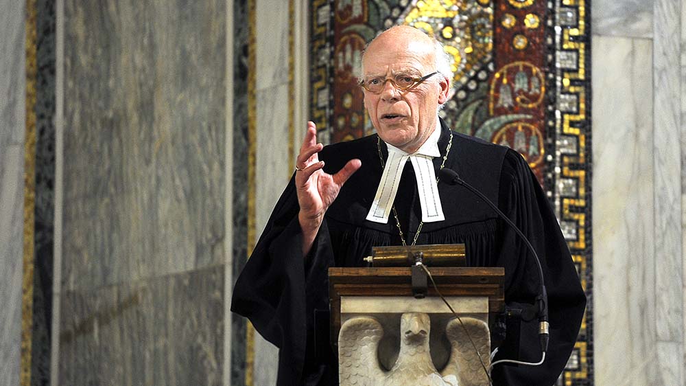 Im Juni 2018 spricht Gerhard Ulrich in der evangelisch-lutherischen Christuskirche von Rom