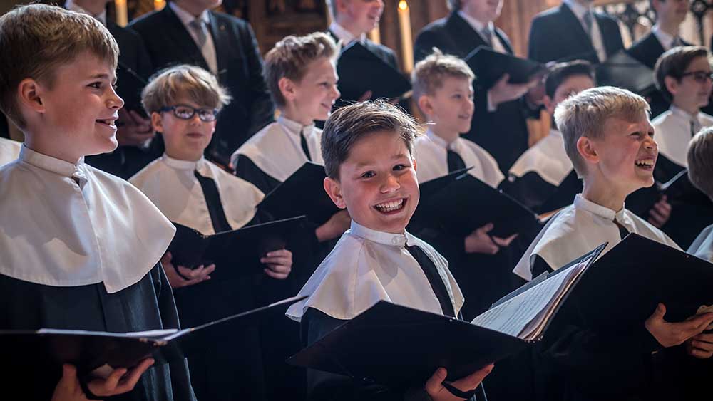 Die Jungen der Knabenkantorei St. Marien aus Lübeck in Aktion