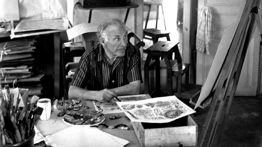 Marc Chagall im Januar 1958 im französischen St. Paul de Vence