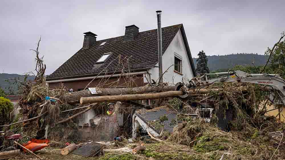 Zahlreiche Orte, wie hier Schuld (Rheinland-Pfalz), sind stark zerstört