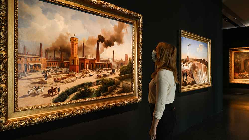 Die Ausstellung zeigt die Industrie im Blick von Malerei und Fotografie