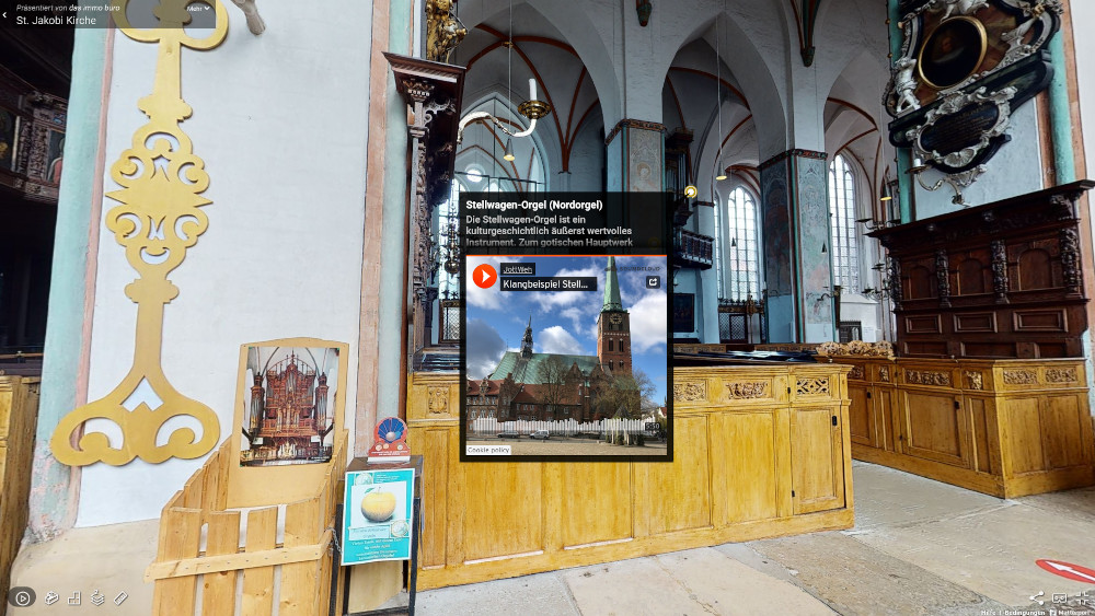 Die virtuelle Tour furch die St. Jakobi-Kirche in Lübeck.