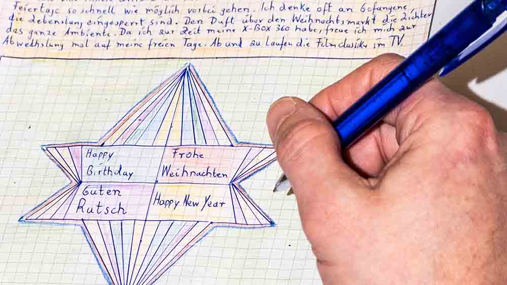 Häftlinge Andreas hat einen Text über Weihnachten und Silvester geschrieben Foto: Nadine Heggen