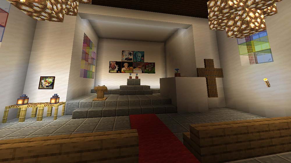 Auch eine Kirche haben die Jugendlichen nach ihren Wünschen gestaltet