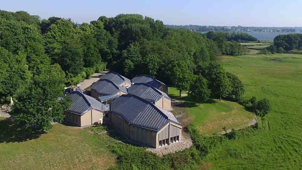 Das Wikinger-Museum Haithabu aus der Vogelperspektive
