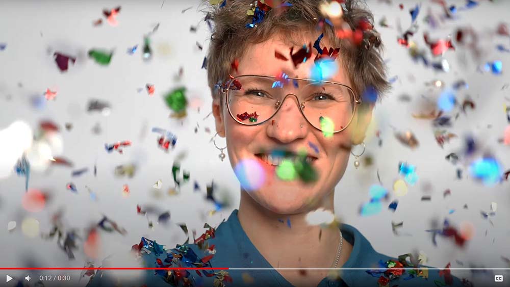 Kleiner Vorgeschmack auf den "Konfettisegen"