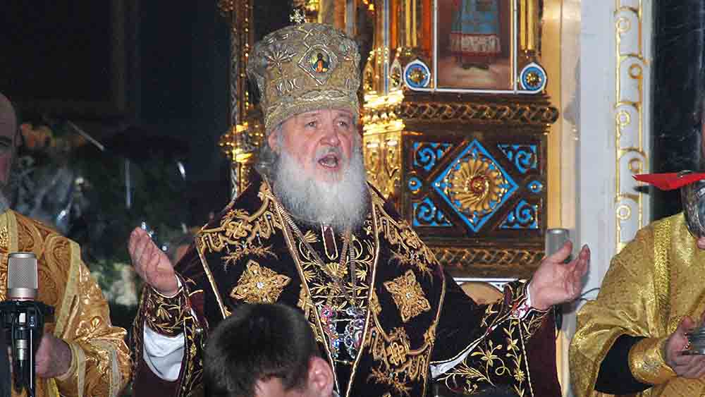 Patriarch Kyrill I., hier bei seiner Amtseinführung im Februar 2009, stellt sich hinter Wladimir Putin