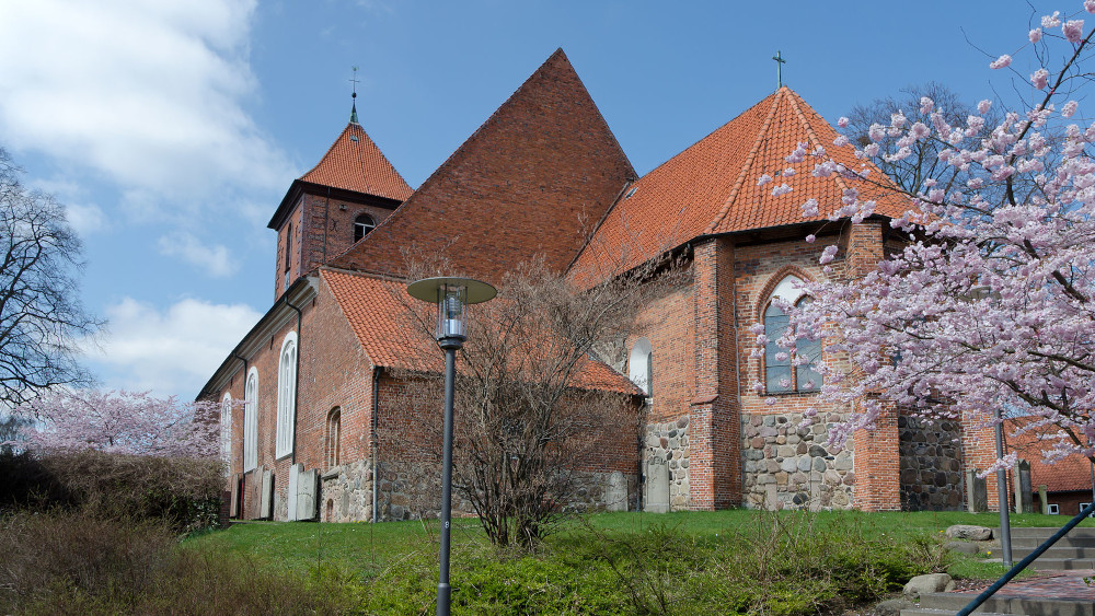 Die denkmalgeschützte Stadtkirche in Preetz.