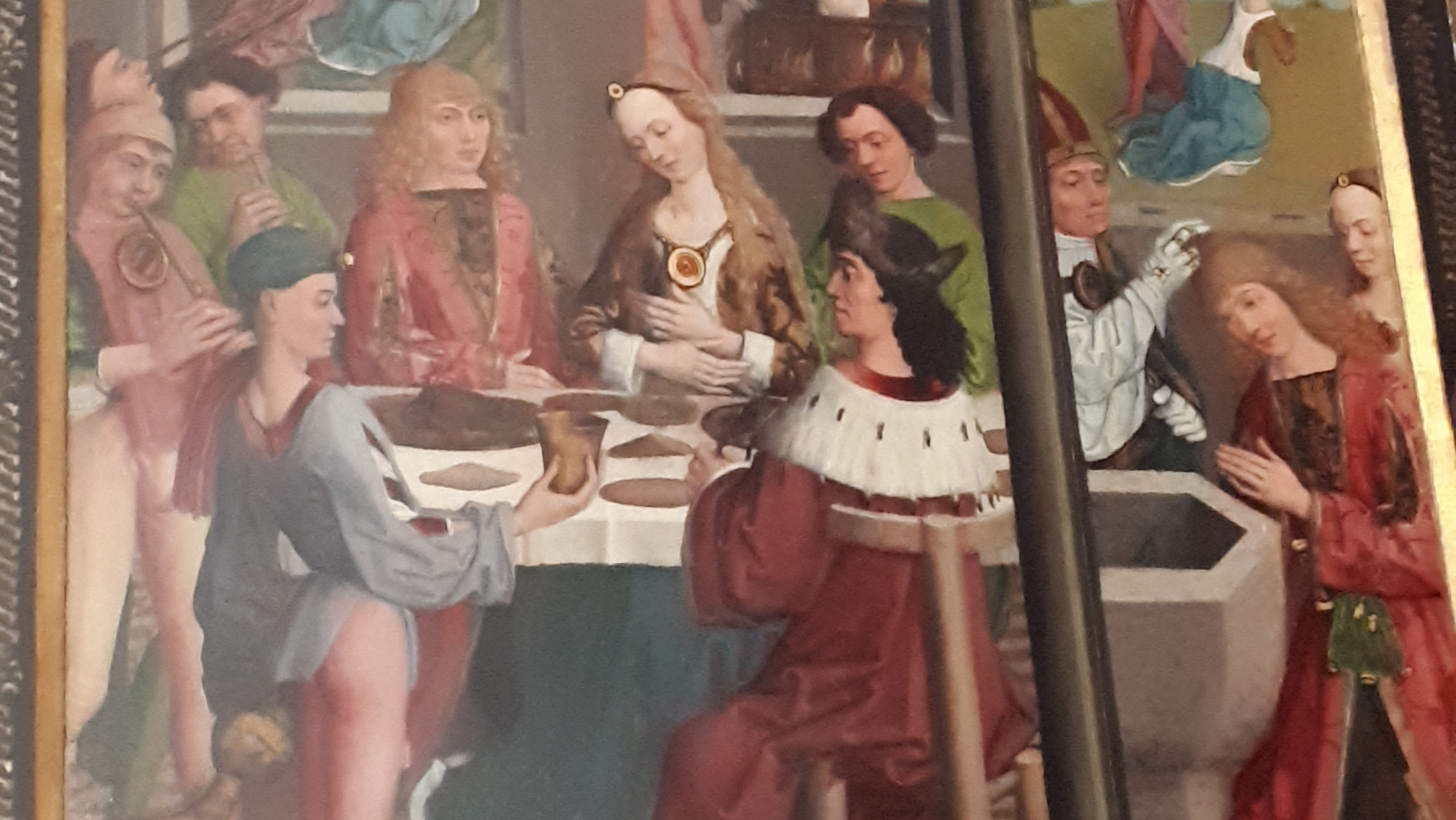 Espenrad-Tafel am Hauptaltar mit der Darstellung der heiligen Cäcilie.