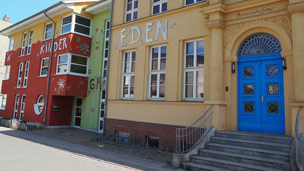 Schön bunt: So sieht die Kita Eden von Außen aus