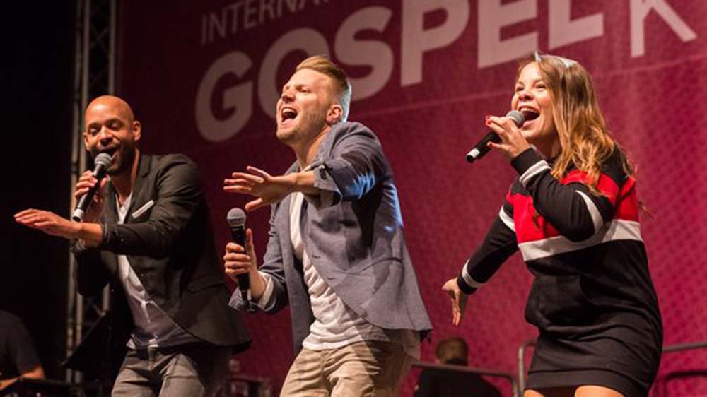 Mehr als 200 Chöre kommen in diesem Jahr  vom 13. bis 15. September nach Essen. Hier der Gospelkirchentag in Karlsruhe aus dem Jahr 2018 (Archivbild)