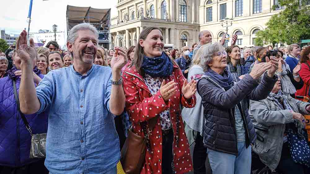 Gute Stimmung herrschte bei den Konzerten unter freiem Himmel