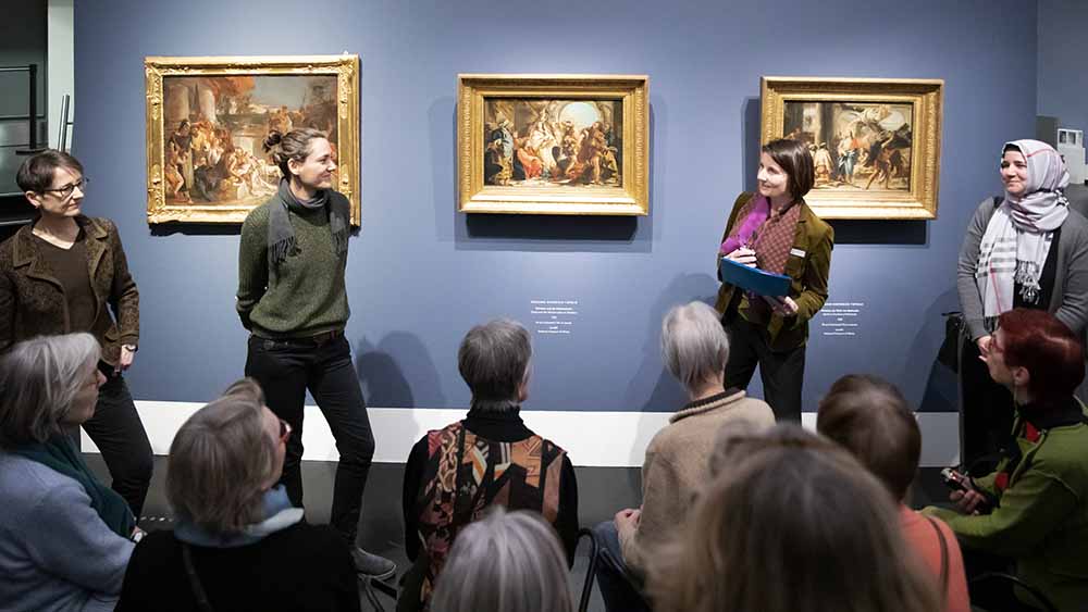 Im interreligiösen Dialog (v.l.): Veronika Schlör, Amit Gal, Marion Koch und Özlem Nas in der Hamburger Kunsthalle