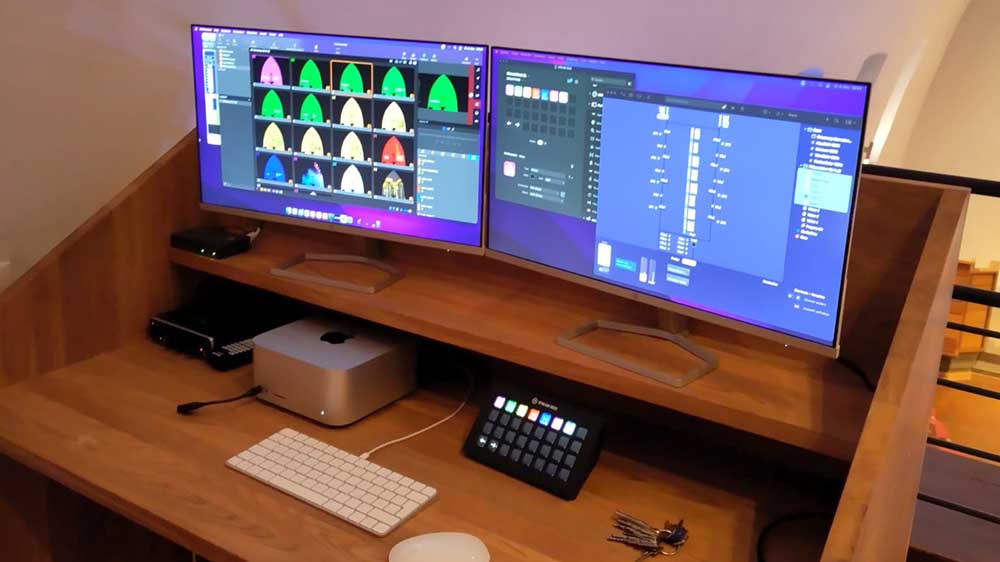 Die Lichteffekte werden direkt in der Kirche gesteuert