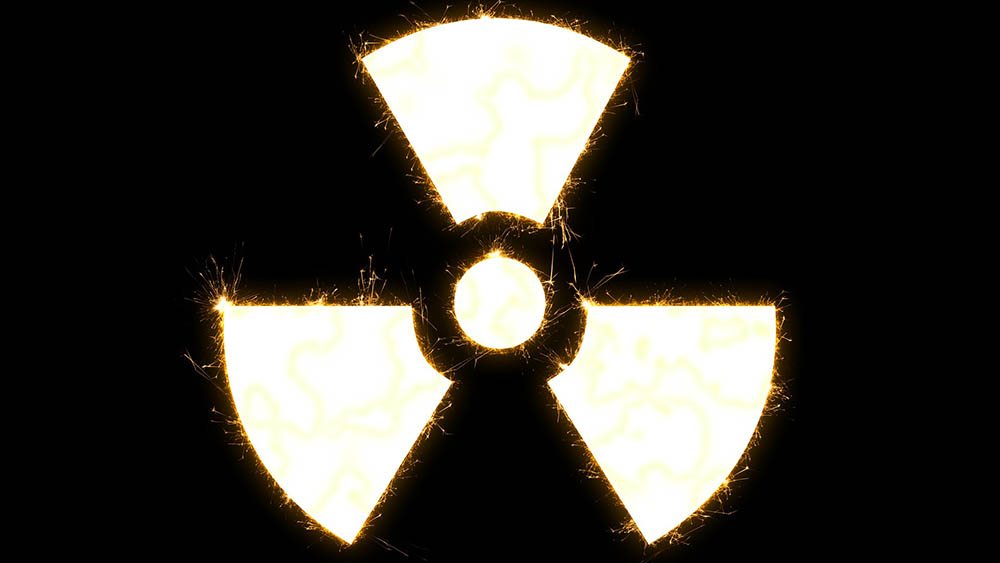 Symbol für Uran in gelb