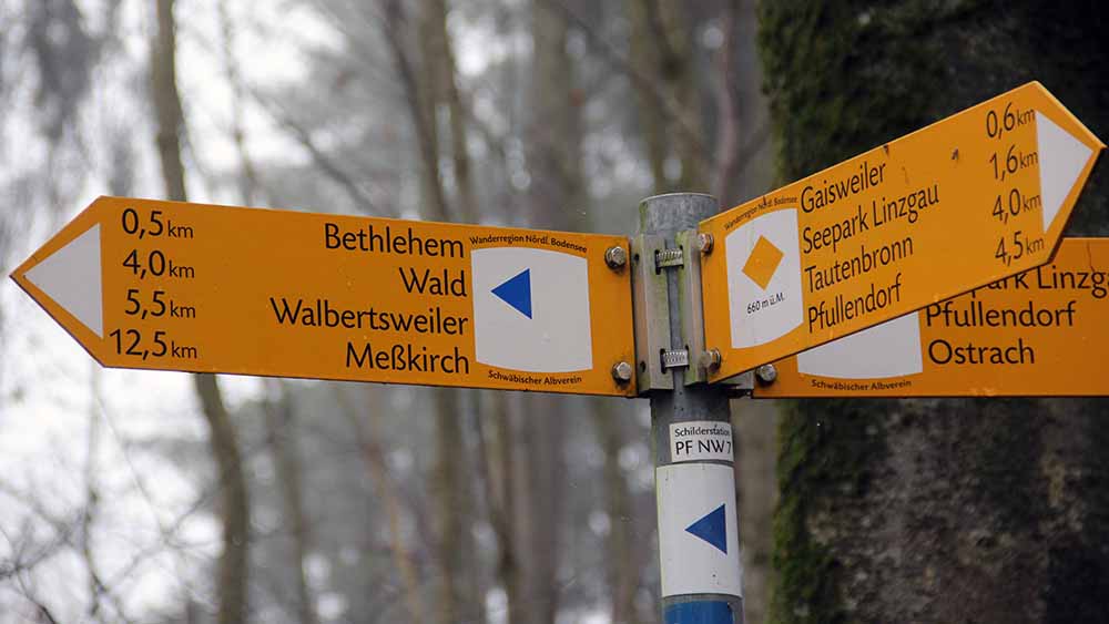 Da staunt jeder Wanderer: Mitten in Schwaben sind es nur 0,5 Kilometer bis nach Bethlehem