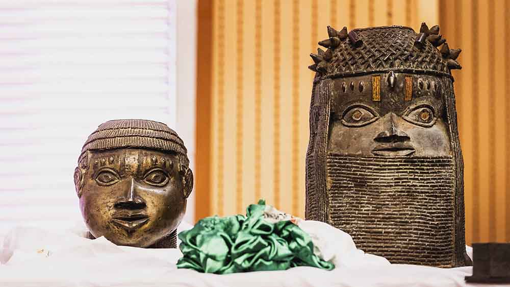 Diese beiden Bronzen gehören zu den Kunstwerken, die Deutschland an Nigeria zurückgegeben hat