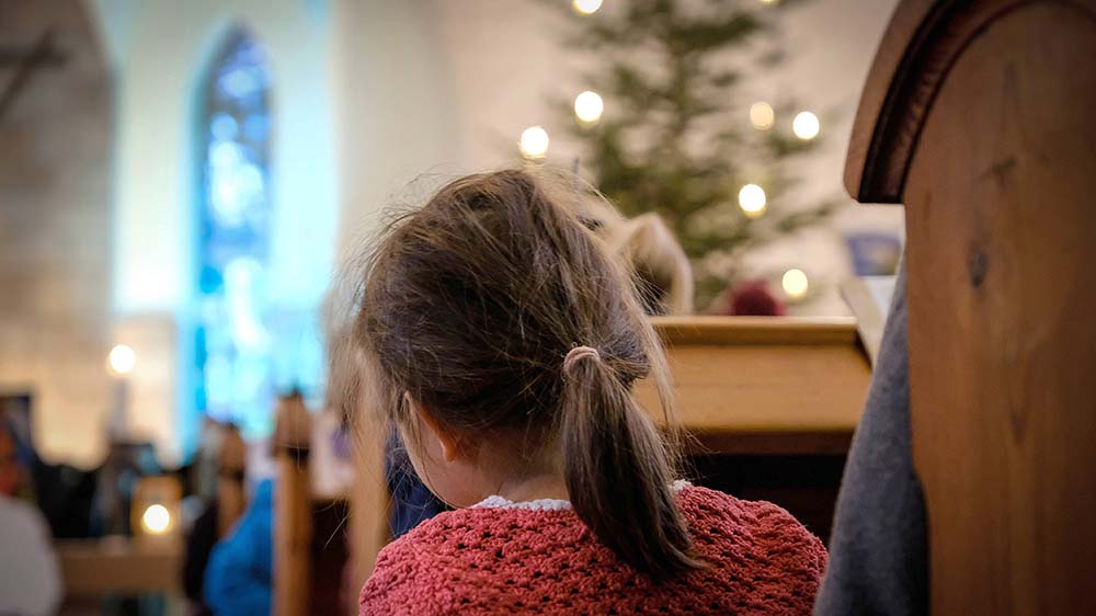 Heiligabend und Weihnachten sind die Kirchen gut gefüllt, mit großen genauso wie mit kleinen Besuchern