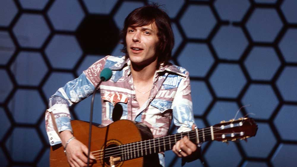 Reinhard Mey 1977 bei einem Auftritt in der ZDF-Show „Dalli Dalli“