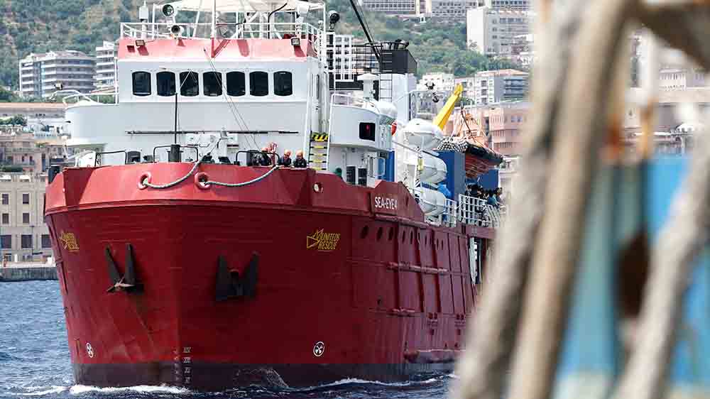 Die Sea-Eye 4 im Hafen von Messina (Archivbild)