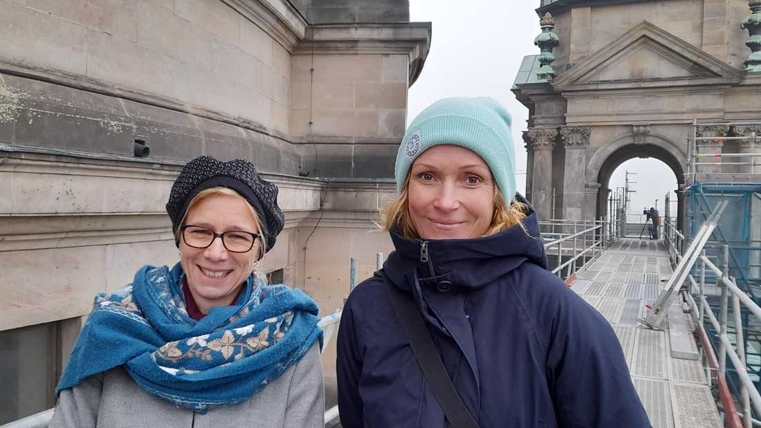Dombaumeisterin Sonja Tubbesing und Baudenkmalpflegerin Damaris Gorrissen