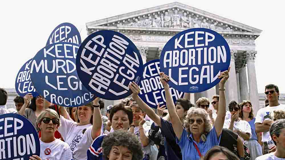 Wie sich die Bilder gleichen: Schon 1989 demonstrierten Frauen vor dem Obersten US-Gericht