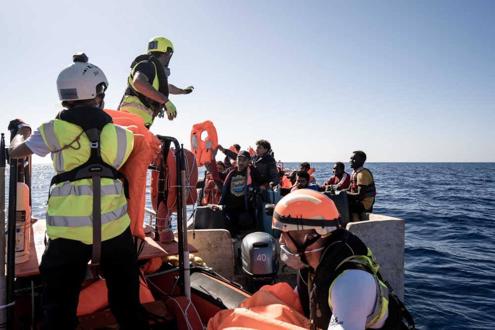 Ocean Viking während einer Rettungsaktion im Oktober 2022 (Archivbild) 