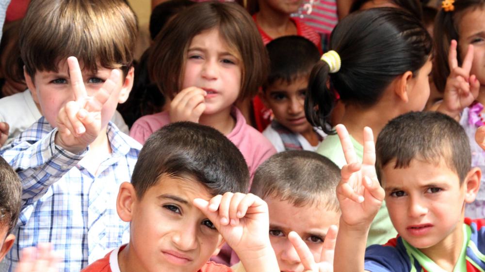 Kinder in einem Unicef-Flüchtlingscamp für syrische Geflüchtete im Nordirak