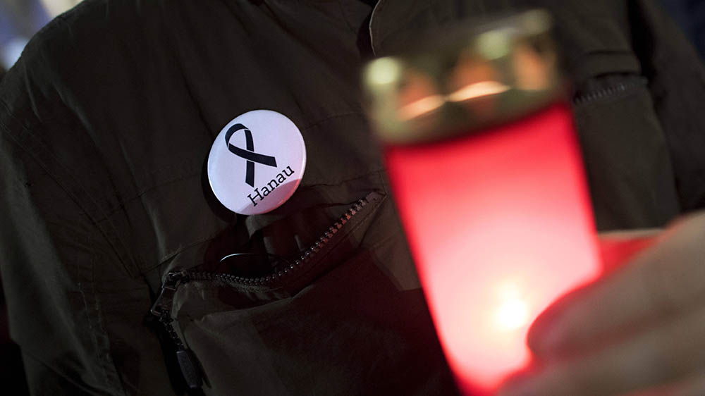 Kerzen erinnern an die Opfer von Hanau