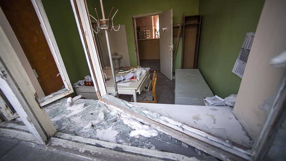 Das Krankenhaus von Nova Kakhovka im Osten der Ukraine ist bei einem russischen Angriff beschädigt worden