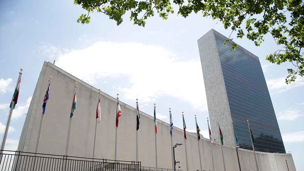 Blick auf das UN-Hauptquartier in New York
