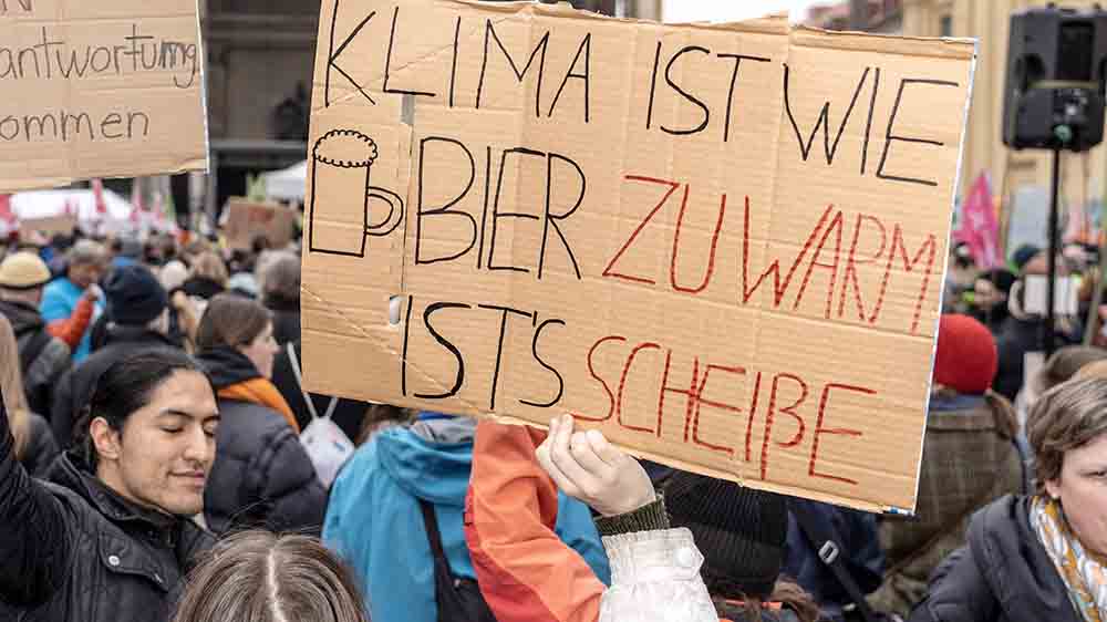 Klare Ansage bei der Demonstration in München