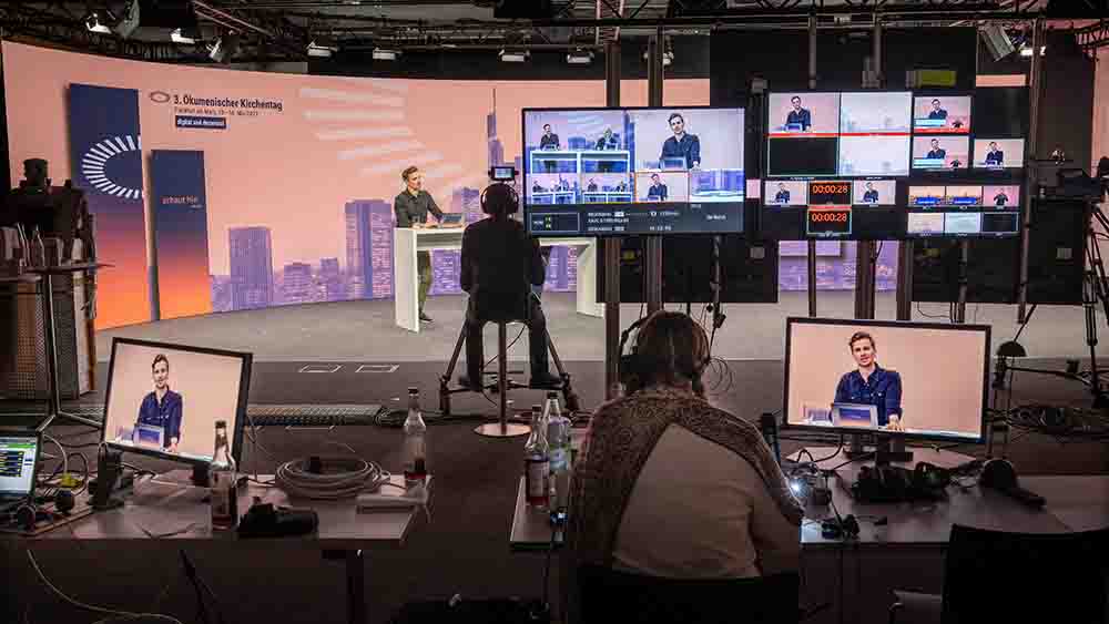 Beim Ökumenischen Kirchentag 2021 in Frankfurt wurden wegen der Pandemie viele Veranstaltungen digital gefeiert