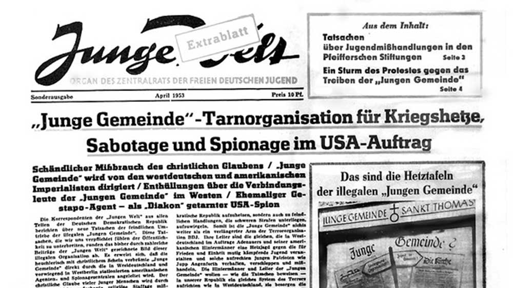 Extrablatt der Jungen Welt 1953