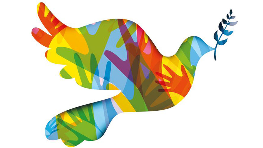 Das Logo der Predigtreihe „Leiden_schaftlich für Frieden“.