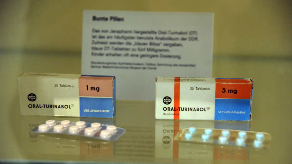 Tabletten im Schaukasten: Das Anabiolikums im DDR-Leistungssport war VEB Jenapharm