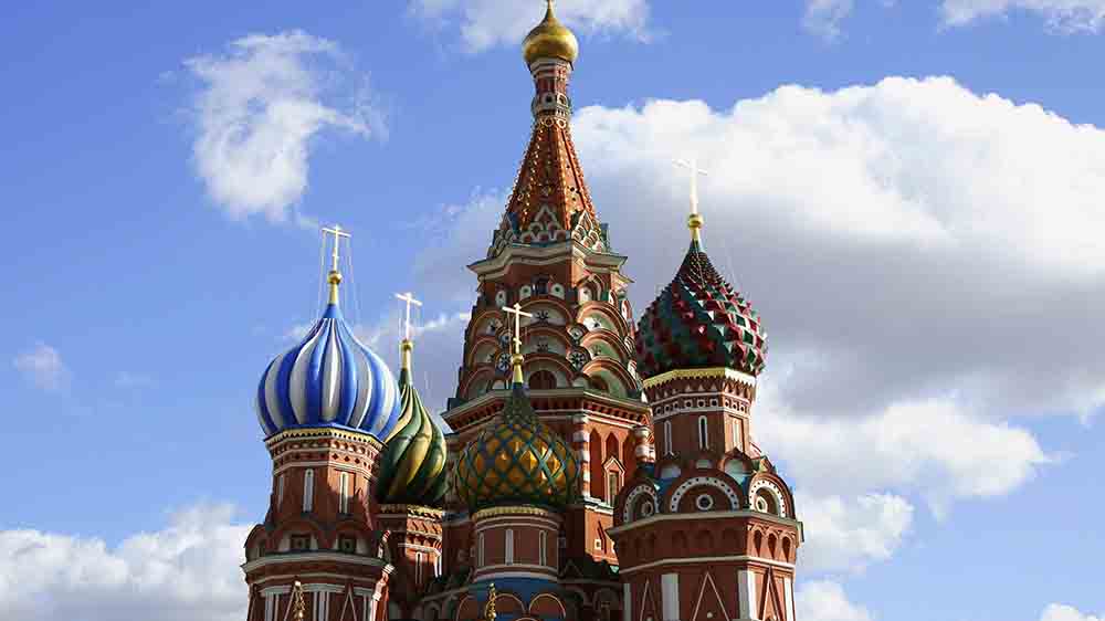 Die Basilius-Kathedrale am Roten Platz in Moskau