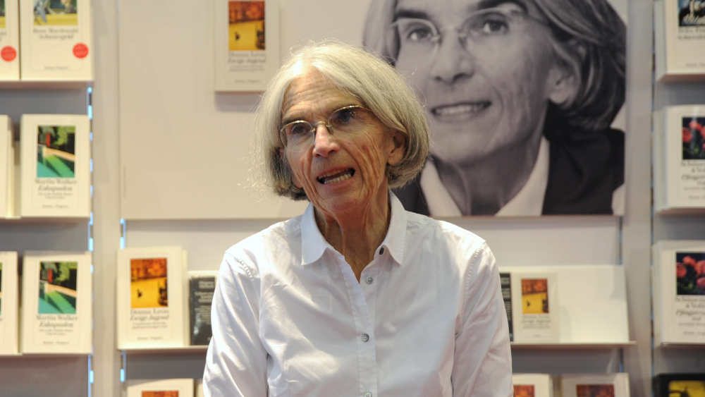Schriftstellerin Donna Leon hier bei der Internationalen Buchmesse in Frankfurt (2019)