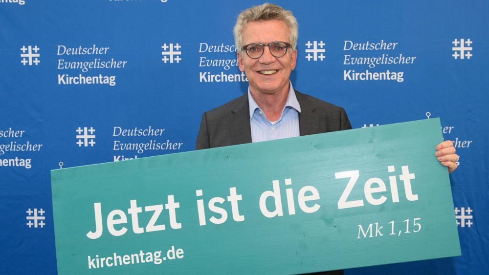 Thomas de Maiziere ist Präsident des 38. Deutschen Evangelischen Kirchentags 2023 in Nürnberg