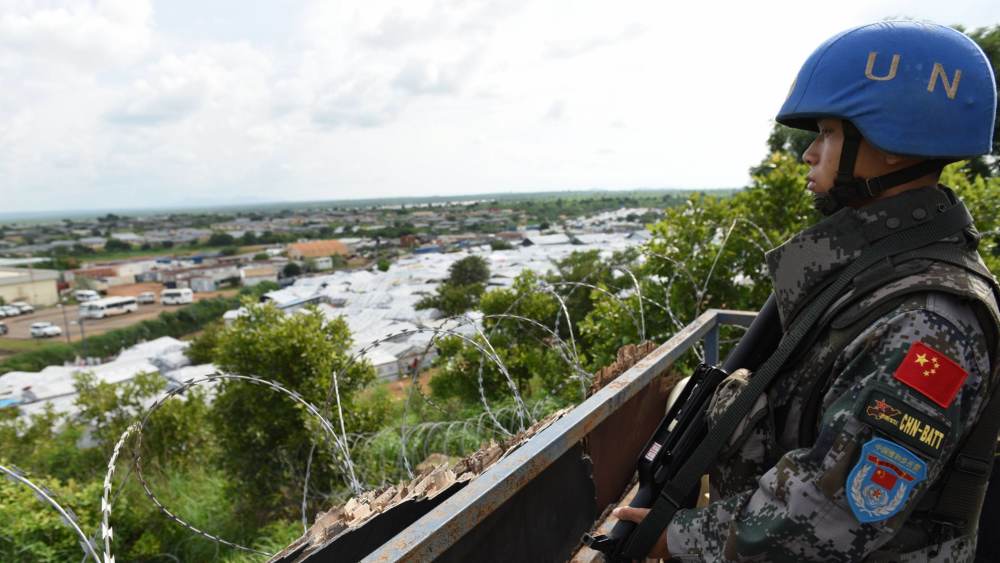 Chinesischer Blauhelmsoldat der UN in Juba, der Hauptstadt des Südsudans (2016)