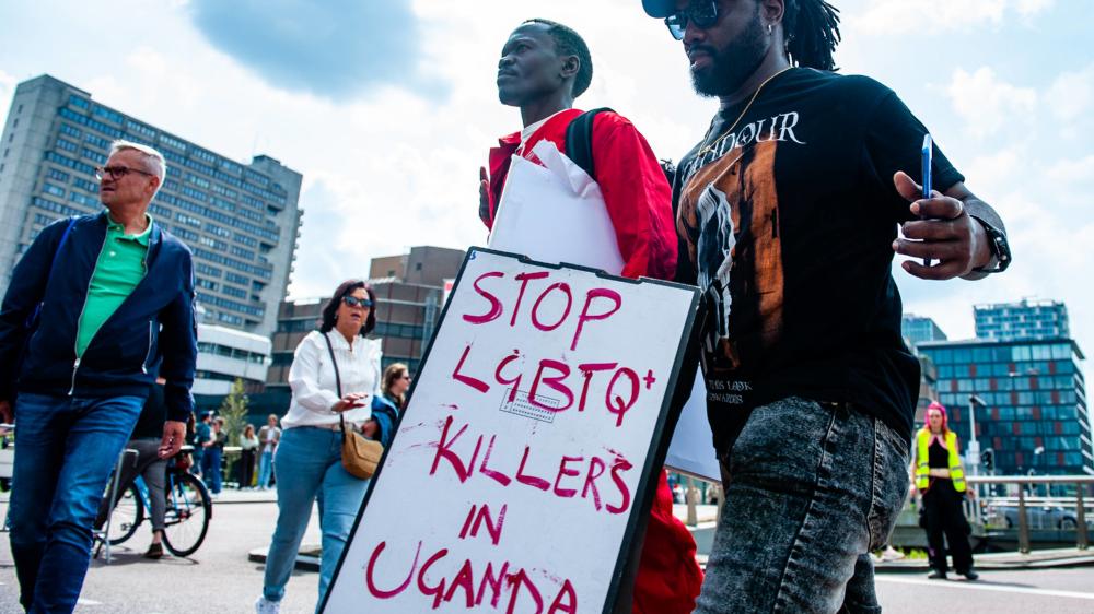 Pro-LGBTQ-Protest in Utrecht, Niederlande