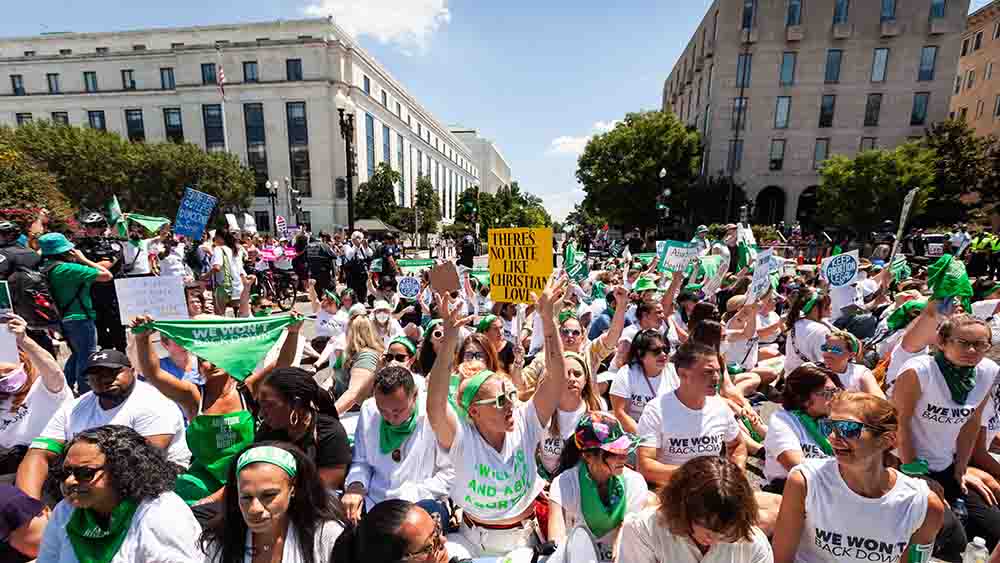 Nach dem Urteil im Juni 2022 zogen Tausende in den USA auf die Straße