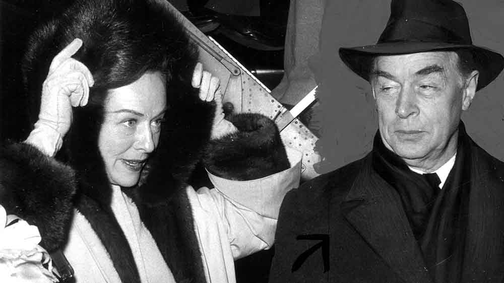 Erich Maria Remarque im Januar 1958 mit der Schauspielerin Paulette Goddard